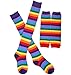 Chalier 3 Pairs Womens Long Striped Socks Over Knee Thigh High Socks Stocking