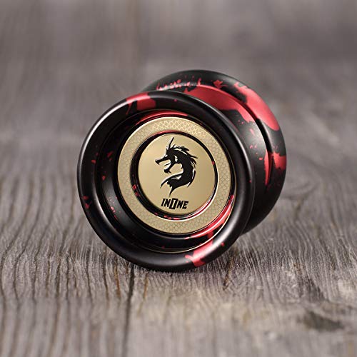 INONE Dragons Yoyo Unresponsive Yo-yos Aluminum Alloy Metal Yoyos (Flame)
