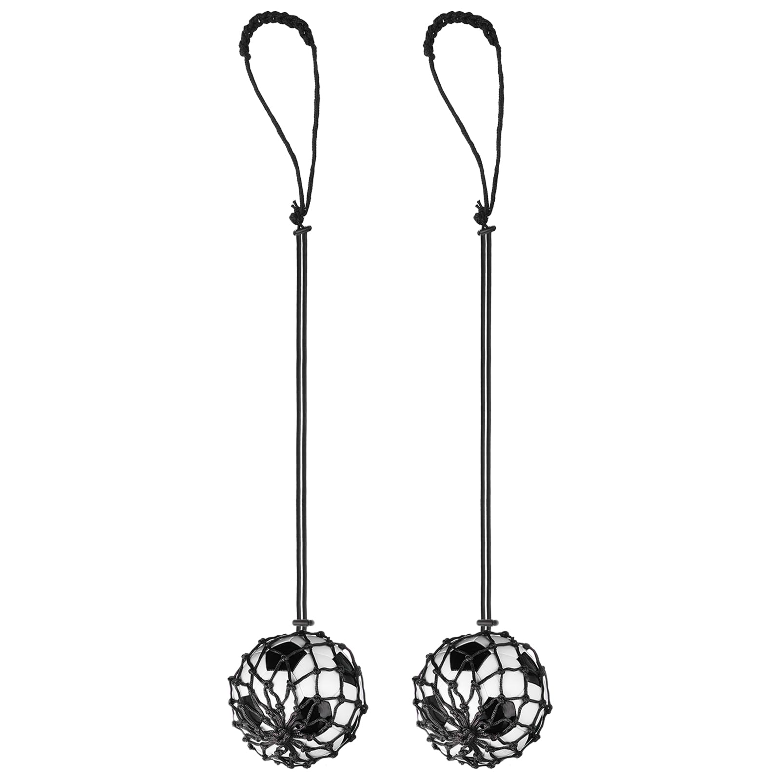 PATIKIL Football Kick Net, 2 Pack Football Return Throw Training Net Solo Juggling Net Training Aid Equipment for Youth Adults Kicking Practice Fits Ball Size 3, 4, 5, Black