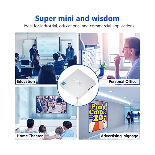 ACEPC-T11-Mini-PC-Windows-10-Pro-Fanless-mini-computer-support-for-4K-HD-24-5G-WLAN-Gigabit-Ethernet-HDMI-and-VGA-output-4GB-and-120GB-Silver ACEPC T11 Mini PC Windows 10 Pro, Fanless mini computer, support for 4K HD, 2.4, 5G WLAN, Gigabit Ethernet, HDMI and VGA…