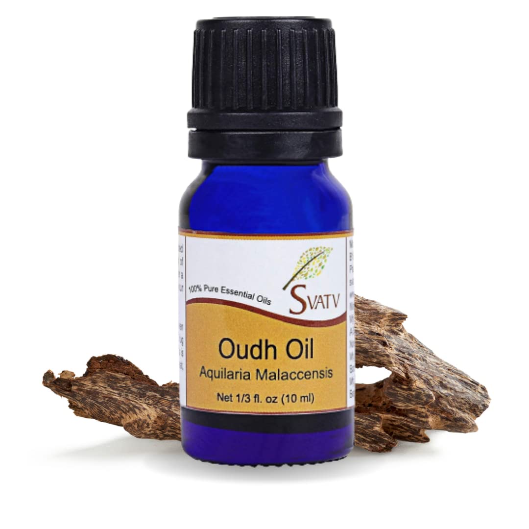 SVATV OUDH/Agarwood Essential Oil Therapeutic Grade Aromatherapy Oils Fragrance Oil for Diffuser Yoga Massage & DIY Personal Care 10 ml