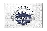 Sacramento, California - Skyline Seal (Blue) (12x18 Premium Acrylic Puzzle, 130 Pieces)