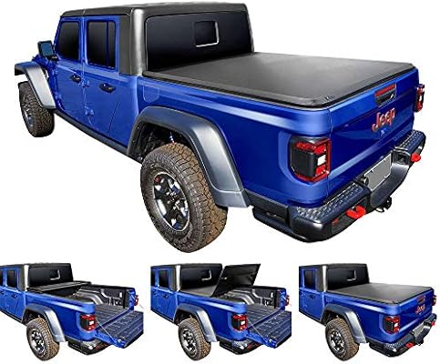 Tyger Auto T3 Tri Fold Truck Bed Tonneau Cover Tg Bc3j1060 Works With 2020 Jeep Gladiator Jt Without Rail System Buy Online At Best Price In Uae Amazon Ae
