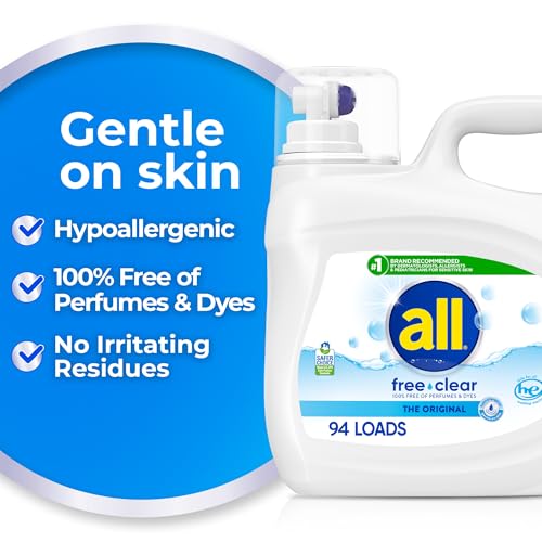 all Liquid Laundry Detergent Free Clear, Unscented, 118 Ounce, 94 Loads photo 10