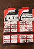 Personna Israeli Platinum Red Chrome Double Edge Stainless Steel 100 Blades 20BX