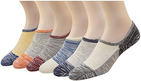Womens No Show Socks Non Slip Low Cut Multicolor Mesh Cotton Ankle Socks 6Pack