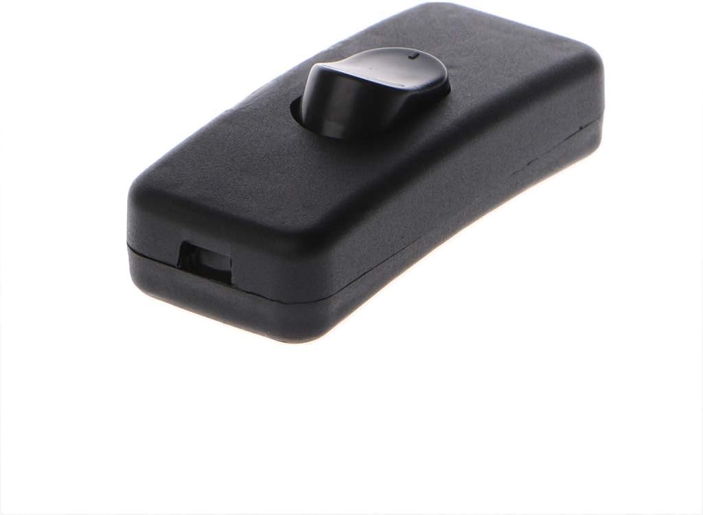 Universal AC 110-250V 2A Inline Light Lamp Plastic In Line Cord Rocker Switch By ESden
