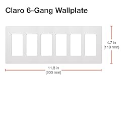 Lutron Claro 6 Gang Decorator/Rocker
