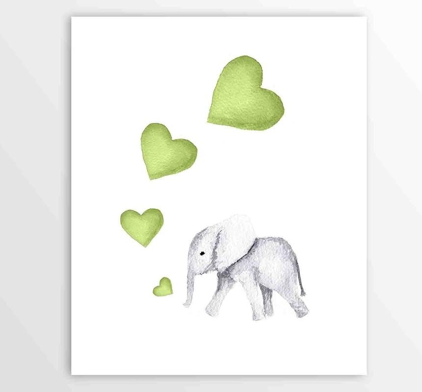 Amazon.com: Elephant Painting, Kids Art, Baby Boy Gift, Art For