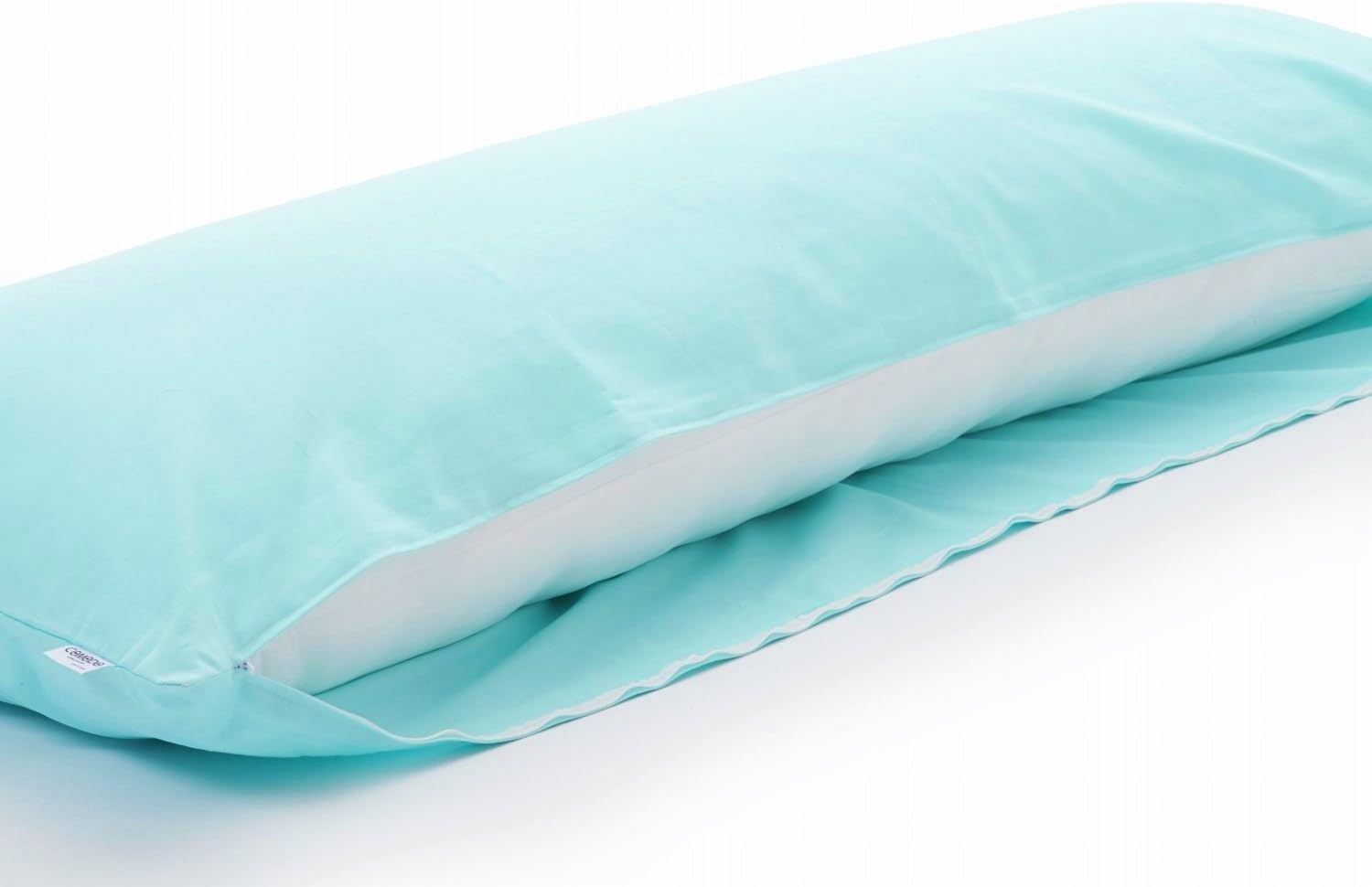 Comodo Original CMC9000R Body Pillow Cover with Zipper 100% Cotton Dakimakura Pillow Case [Made in Japan] (Ice Blue, 20 x 63 inch (160cm x 50cm))
