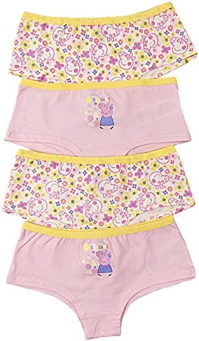 Girls Peppa Pig Shorts Style Briefs Four Pack (4 Years)
