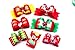 yagopet 20pcs/10pairs Dog Hair Bows Rubber Bands Christmas Dog Bows for Holidays Festival Rhinestone Pearls Dog Bows Pet Dog Grooming Bows Dog Hair Accessories