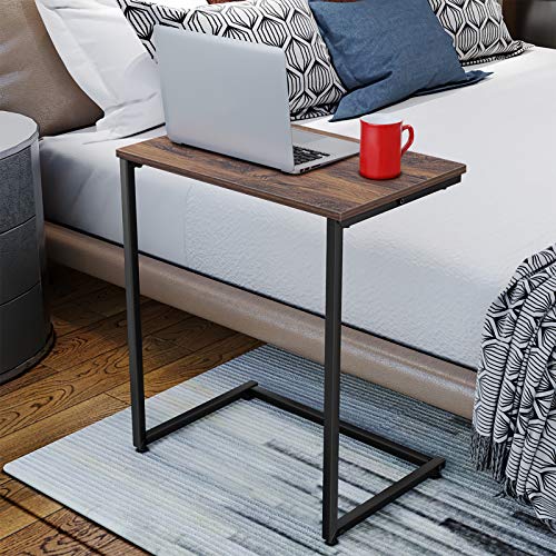 Homemaxs C Table Sofa Side End Table Vintage Accent Couch Table