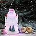 pearlstar Lighted Snow Globe Figurine - 7.3'' Cute Skiing Santa, Water Snow Globe with Swirling Glitter and Battery & USB Powered, Great Home Decoration and Gift (Santa Claus)