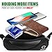 USHAKE Running Belt with Extender Belt, Bounce Free Pouch Bag, Fanny Pack Workout Belt Sports Waist Pack for Apple iPhone Samsung Note Galaxy in Running Walking Cycling-05BK