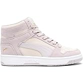 PUMA Womens Rebound Layup Stone Perforated High Sneakers Shoes Casual - Grey, Off White