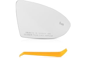 Passenger Side Mirror Glass Heated with Blind Spot Fit for VW Golf MK7 GTI eGolf Alltrack SportWagen Replace 5G0857522Q 17A85