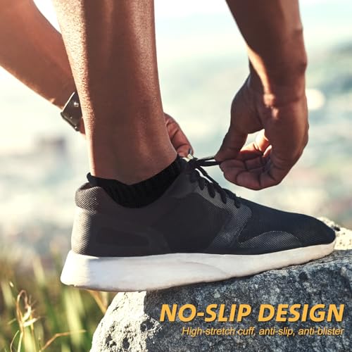 SockWaddles Running Socks Cushioned Ankle Trainer Socks for Men Women Cotton Low Cut Breathable Athletic Sports Socks (6/10 Pairs)