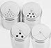 Verdental Stainless Steel Dredge Salt / Sugar / Spice / Pepper Shaker Seasoning Cans with Rotating Cover - 2 PCS