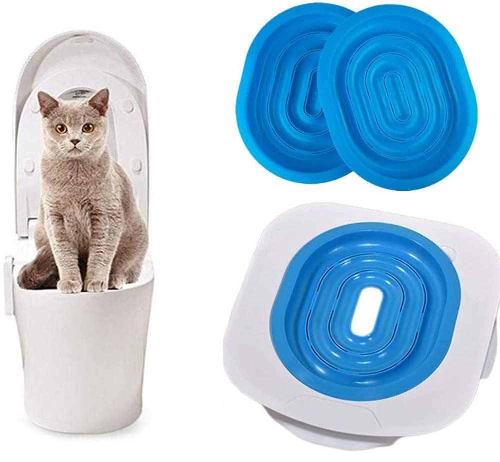 YOHAPPY Cat Toilet Training Kit, 40 * 40 * 3.5cm ABS Cat Toilet Trainer Help Train Your Cat to Use Toilet for Cat Kitty Kitten