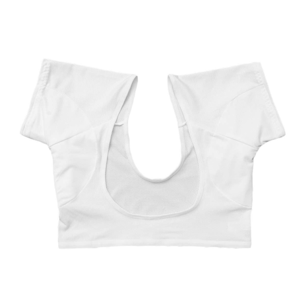 Women Girls Comfortable Washable Armpit Underarm Sweat Pads Vest for Dress Runnig Sprots Gym Training - White