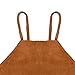 Blooming Jelly Women's High Neck Self-tie Crop Top,Brown,Medium