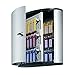 Durable Locking Key Cabinet, 36-Key, Brushed Aluminum, Silver, 11.75 x 4.63 x 11