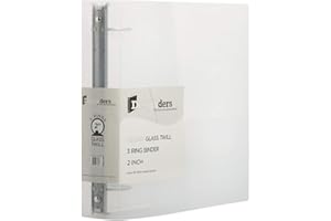 JAM PAPER Plastic 2 inch Binder - Clear 3 Ring Binder - Sold Individually