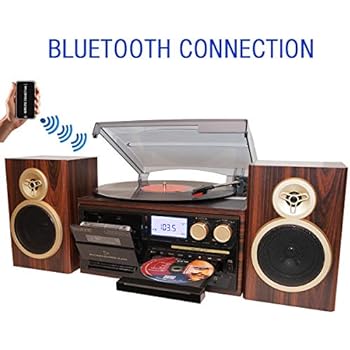 shelf stereo system with turntable
