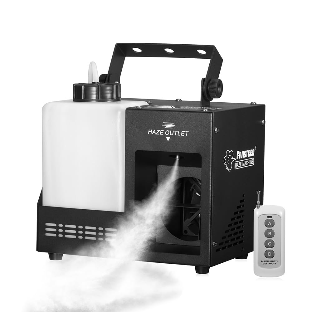Photo 1 of Haze Machine, Continuous Fog Machine with Wireless Remote Timer and DMX, Enhances the Light Show, Perfect for DJ Clubs, Stages, and Halloween Parties