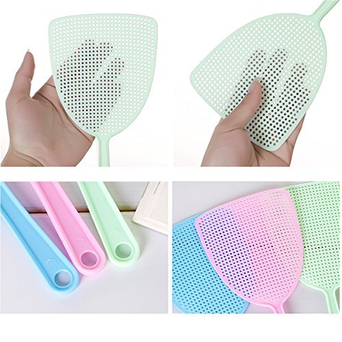Homga Fly Swatter, Manual Plastic Swat Pest Control with 17.5’’ Long Durable Handle Assorted Colors Pack of 6 (2) - Thumbnail 2