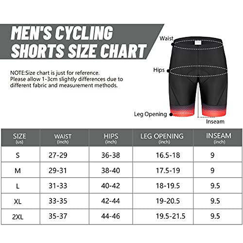 qualidyne Men's Cycling Shorts with Phone Pockets,4D Padded Bicycle