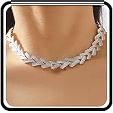 Vintage Statement Geomteric Necklace for Women,14K Gold Plated Chic Metal Adjustable Choker Necklace, Trendy Birthday Anniversary Jewelry Gifts