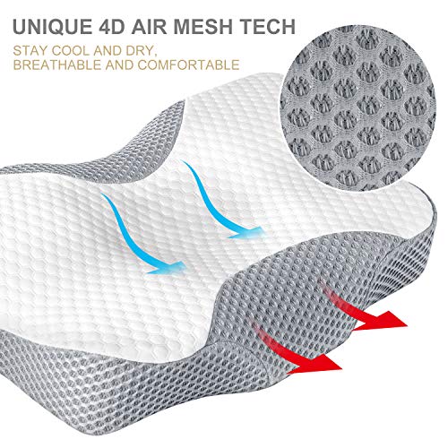 BedStory Cervical Memory Foam Pillow, Neck Pillows for Pain Relief