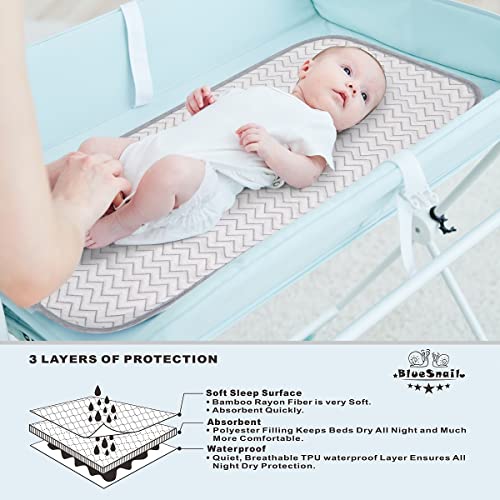 BlueSnail Ultra Soft and Absorbt Bamboo Quilted Waterproof Changing Pad