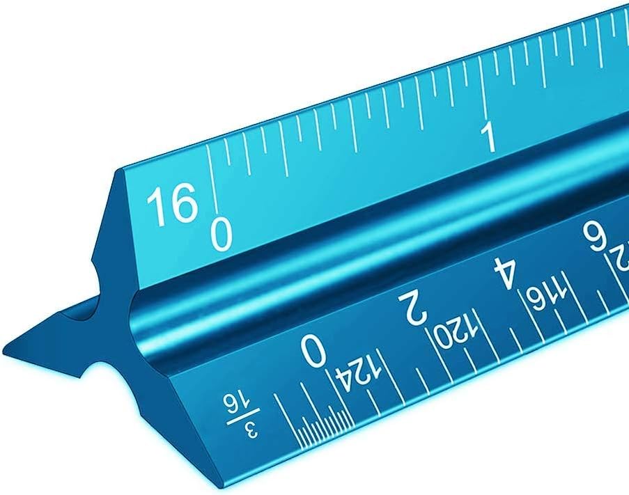 Geometry Scale Ruler Sunnysam Architectural Scale Ruler, 12″ Aluminum Architect Scale ...