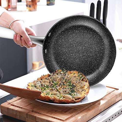 Stainless Steel Opening Skillet, 9.5 inch Nonstick Deep Fry Pan Triply