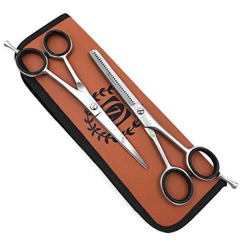 BRAND NEW Tijeras 6" Barber Salon Right Handed Hair Styling Hairdressing Cutting Thinning Shear Scissor Razor Edge Sharp with Comb + Traveling Case Pouch