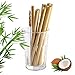 Bamboo Straws Eco-Friendly and Reusable Wooden Drinking Straws, Natural Alternative to Plastic, Zero Waste (Regular Size)