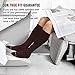 NEWZILL Compression Dress Sock (15-20mmHg) for Men & Women - Cotton Rich Comfortable Socks - BEST Stockings for Business Casual, Running, Medical, Athletic, Edema, Diabetic (L/XL, Brown)