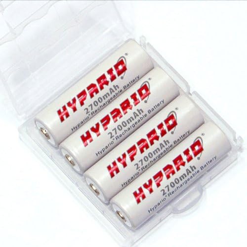 Hypario 2700 mAh Ni-MH AA Rechargeable Battery with Case (4-Pack)