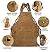 Waterproof Canvas Work Apron for Men and Women, Heavy-Duty Waxed for Durability and Safety - Brown