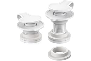 Camping Cooler Drain Stopper Kit for Yeti, RTIC, Coleman, 2-Pack with 1" and 1.5" Plugs, Washers and Caps, Leak-Proof Replace