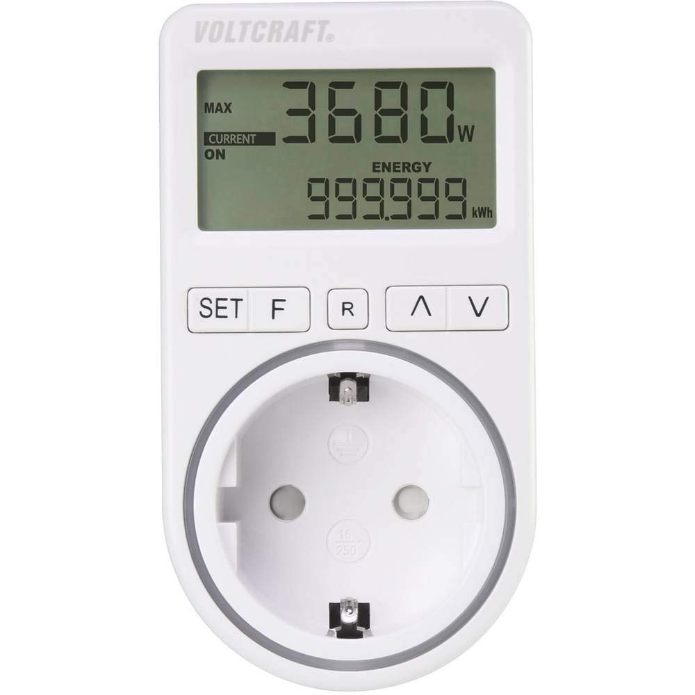 VOLTCRAFT SEM4500 Energy Cost Meter Cost Forecast, Alarm Function, Adjustable Electricity Rate