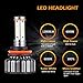 Ultra Bright LED Headlight Bulbs CSP Chips 100W 12000LM Headlight Conversion Kit- 6000K Cool White H11 Fog Lights Bulb- 4 Side H8 H9 LED High Low Dual Beam Light for Car Driving Lamps Replacement