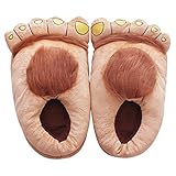 Bluestar Novelty Furry Monster Adventure Slippers for Adults Men Women,Cool House Slippers Comfortable Indoor Shoes (Brown)