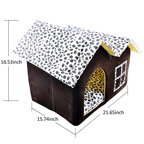 Dog Cat House, Petforu Portable Collapsible Luxury Indoor Outdoor Dog