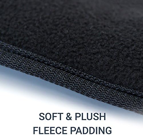 Mesh dog harness fitting around chest girth.