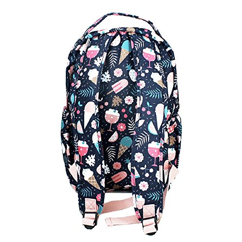 Ice Cream Cone Dream Motif 10 x 18 Inch Polyester Zippered Backpack - Thumbnail 2