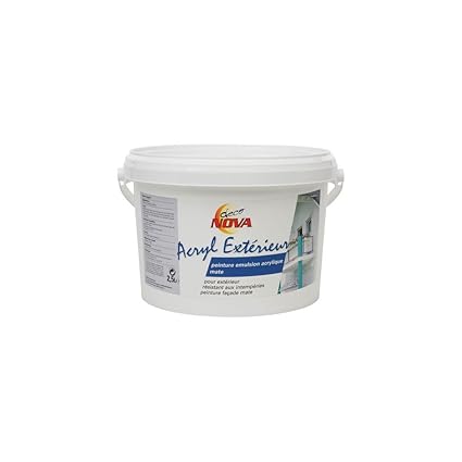 Deco Nova 806910231004010 Acrylfarbe für Außenbereich, 2,5 l, weiß